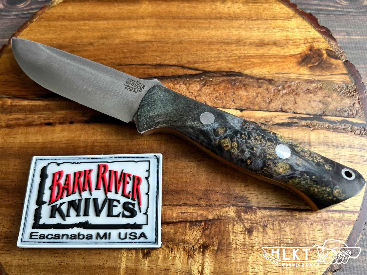 BARK RIVER KNIVES ブラボー1 CPM-3V Mustard Fields Maple Burl
